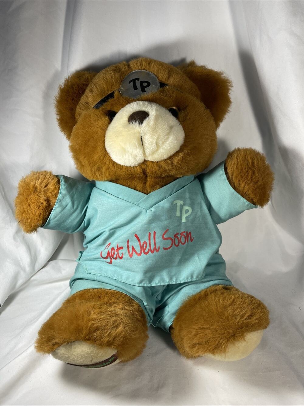 Teddy Bear Plush Vintage Dan Dee Get Well Teddy Precious Doctor Scrubs